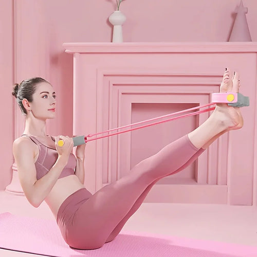 NextWave FlexBand Pro: 4-Tube Adjustable Resistance Pedal Trainer for Full-Body Toning & Core Sculpting